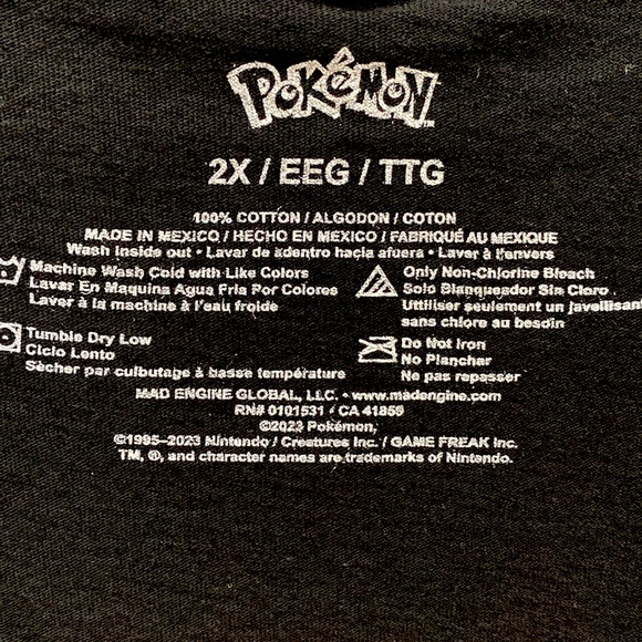 Gengar Pokemon Graphic Crop Top T-Shirt - Size Extra Extra Large XXL - NWT - Picture 3 of 3